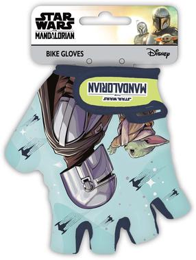 Dviratininko pirštinės vaikams Star Wars Mandalorian, mėtinė (mint) sp./smėlio sp., 7-8 cm