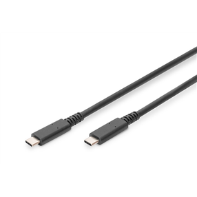 Kabelis Digitus AK-300343-008-S USB Type-C, USB Type C, 0.8 m, juoda sp.