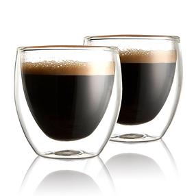 Dubultā stikla glāzes komplekts Zyle ZY8008DG, caurspīdīga krās., 0.08 l