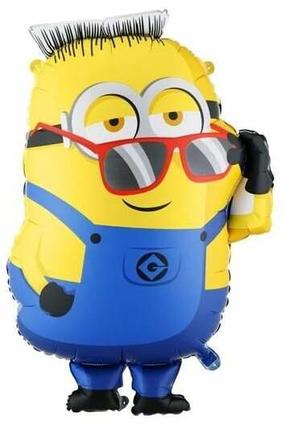 Balons figūriņa PartyDeco Minions Ron, zila krās./dzeltena krās.