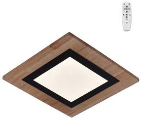 Lampa griesti CristalRecord Hasbi, LED, 3000 - 6000 °K, brūna krās./melna krās. / brūna krās., 30 x 30 cm