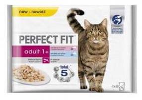 Влажный корм для кошек Perfect Fit, рыба/лосось, 0.085 кг x 4 шт.