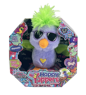 Игрушечное животное птица HAPPY YAPPERS Tilly Tweet 9391, зеленый цв./фиолетовый цв.