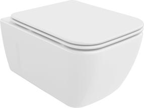 Туалет, подвесной Mexen Margo Rimless Slim Duroplast, с крышкой, 360 мм x 510 мм