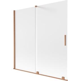 Dušas siena Mexen Velar, 160 cm x 150 cm, caurspīdīga krās./vara krās./matēta faktūra
