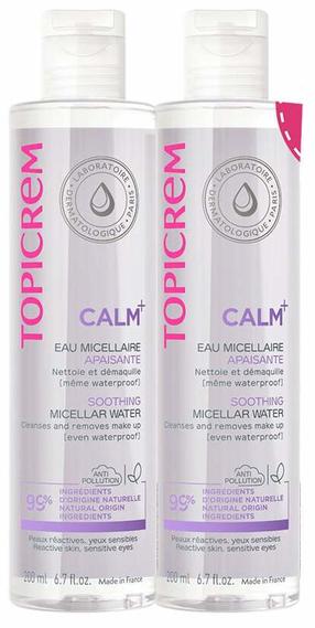 Micelārais ūdens, komplekts Topicrem Calm+ Soothing, 400 ml, 2 gab.