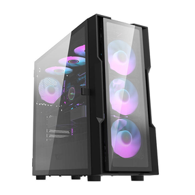 Arvuti korpus darkFlash DK431 Glass + 4 fans, läbipaistev v./must v.