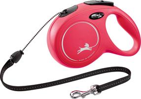 Automaatne jalutusrihm Flexi New Classic Cord, punane v., M 8m