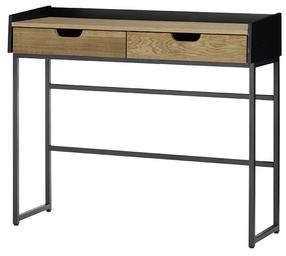 Kirjutuslaud sahtlitega MC Akcent Calama 52596AS9, 100 cm x 35 cm, 84 cm, tamm v./must v.