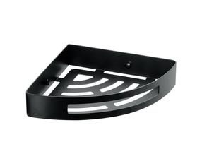 Полка для душа Gedy Nerva, 21 см x 4.5 см x 21 см, черный цв.