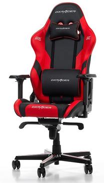 Spēļu krēsls DXRacer Gladiator G001-NR, 52 x 57 x 133 - 141 cm, melna krās./sarkana krās.
