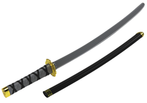 Žaislinis kardas Samurai Ninja, 60 cm Pilka sp.