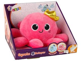 Lavinimo žaislas, su garsu, aštuonkojis Lean Toys, 15 cm, rožinė sp.
