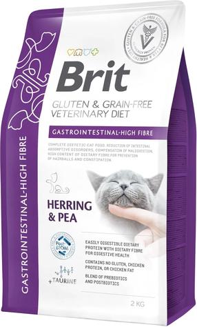 Kuiv kassitoit Brit GF Veterinary Diets Gastrointestinal High Fibre, heeringas, 2 kg