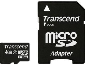 Atmiņas karte Transcend TS4GUSDHC10, 4 GB