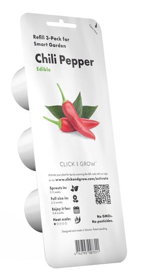 Išmanios daigyklos sėklos Click & Grow, čili pipirai, 50 g, 3 vnt.