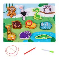Magnetinis žaidimas, gyvūnai Lean Toys String Interlacing, 1 cm, įvairių spalvų, 10 vnt.