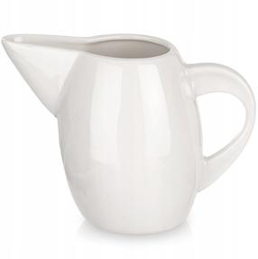Katliņš pienam Orion Mona, 200 ml, 12.5 cm x 7 cm x 8.5 cm, balta krās., porcelāna