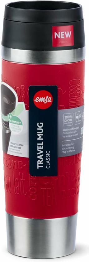 Термо-кружка Emsa Travel Mug Classic, 0.5 л, красный цв.