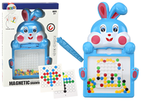 Magnetinė piešimo lenta, triušis Lean Toys, 3 cm, mėlyna sp.