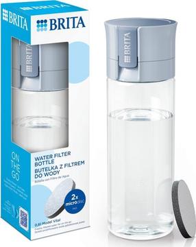 Kokteilių plaktuvas - gertuvė sportui, su filtru Brita Vital, skaidri sp./žydra sp., plastikas, 0.6 l