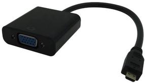 Adapteris MicroConnect Mini HDMI to VGA VGA female, Mini HDMI male, 0.25 m, juoda sp.