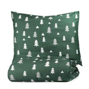 Kalėdinis patalynės užvalkalų komplektas Homla Pema 986134, žalias, 200 x 220 cm