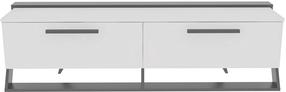 TV staliukas Kalune Design Astrid, balta sp./juoda sp., 36.6 cm x 163.8 cm x 46.8 cm