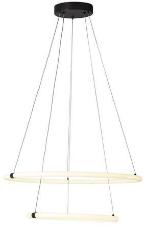 Šviestuvas kabinamas Searchlight Revolve 40176-2BK, LED, 3000 °K, 2 x 28.24 W, balta sp. / juoda sp.