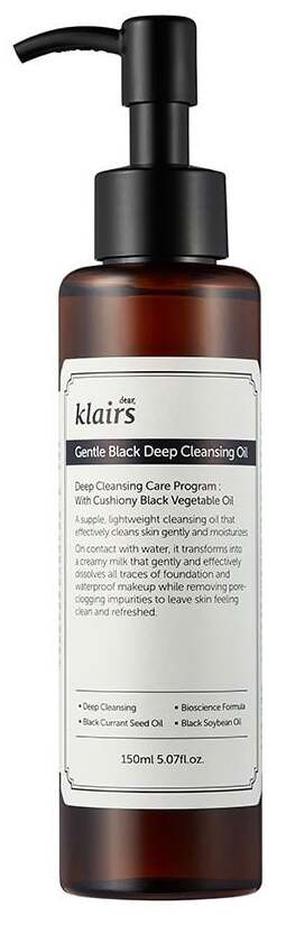 Acu kopšanas eļļa Dear, Klairs Gentle Black, 150 ml