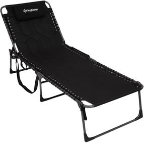 Lauko gultas King Camp Magnolia B40, juoda sp., 200 cm x 68 cm x 34 - 38 cm
