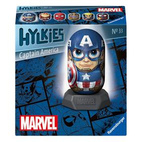 3D dėlionė Ravensburger Hylkies Captain America, 8 cm x 8 cm, 54 vnt., įvairių spalvų