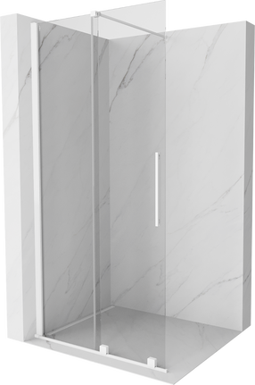 Dušo sienelė Mexen Walk-In Velar, 110 cm x 200 cm, balta sp./grūdintas