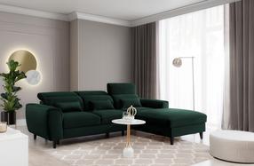 Kampinė sofa Foble Loco 35, tamsiai žalia sp., dešininė, 196 x 267 cm x 100 cm