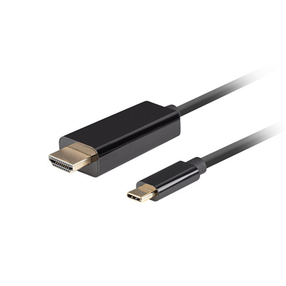 Kabelis Lanberg CA-CMHD-10CU-0010-BK USB Type-C, HDMI, 1 m, melna krās.