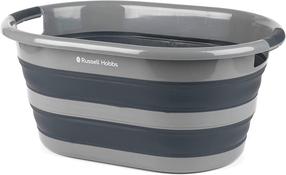 Корзина для белья Russell Hobbs Hobbs, 27 л, черный цв./серый цв., 62.5 см x 45 см x 28 см
