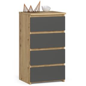 Kummut Akord CL4, tamm v./hall v., 74 cm x 35 cm x 40 cm