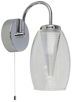 Lampa sienas Searchlight Cyclone 97292-1CL, LED, 3000 °K, 1 x 6 W, caurspīdīga krās. / hroma krās.