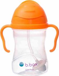 Vaikiškas puodelis B.Box Cup, 240 ml, 9 mėn., 9.9 cm, plastikas, oranžinė sp.