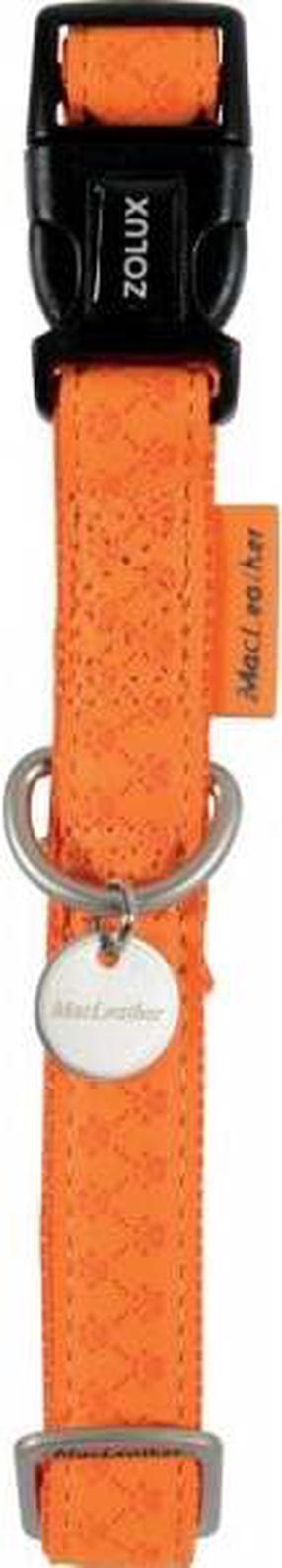 Kaklasiksna suņiem Zolux Mac Leather, oranža krās., 280 - 400 mm x 15 mm, 28-40