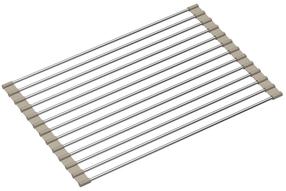 Indų džiovykla Quadron Qmat, 38 cm x 25 cm, nerūdijantysis plienas, sidabro sp./smėlio sp.