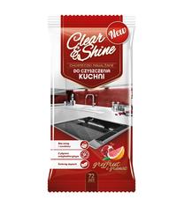 Kepsninių valymo servetėlės Clear&Shine, virtuvės valymui, 72 vnt.
