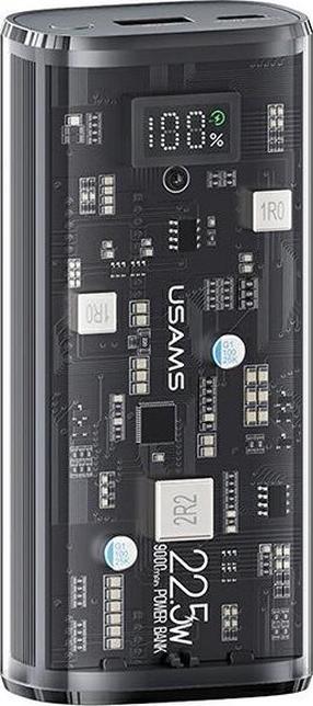 Lādētājs-akumulators (Power bank) Usams USA914, 9000 mAh, melna krās.