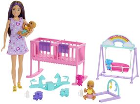 Кукла с аксессуарами Mattel Barbie Skipper Babysitter HXM99, 29 см, многоцветный