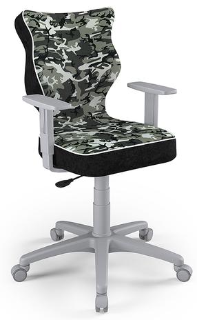 Vaikiška darbo kėdė Duo ST33 Size 6, 40 x 42.5 x 91.5 - 104.5 cm, juoda sp./žalia sp./pilka sp.