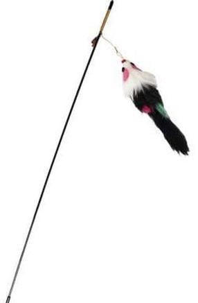 Žaislas ant pagaliuko katėms Karlie Flamingo Fishing Rod 521557, įvairių spalvų, 45.5 cm