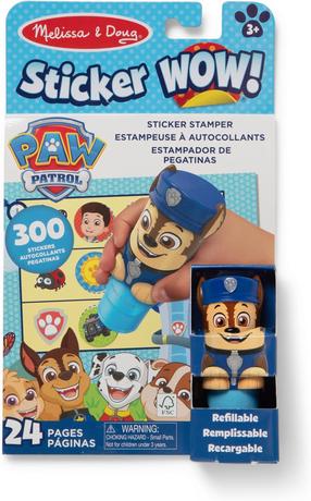 Uzlīme, komplekts Melissa & Doug Sticker WOW! Paw Patrol Chase, daudzkrāsaina