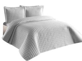 Gultas pārklājs, ar spilvendrānām Mijolnir Estiva 773NVA1221, pelēka krās., 250 cm x 260 cm