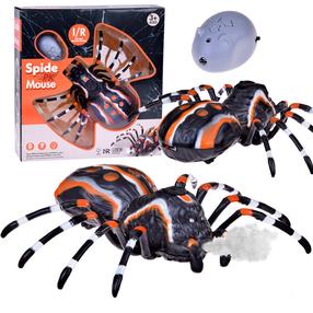 Rotaļu dzīvnieks, zirneklis Spide, melna krās./oranža krās.