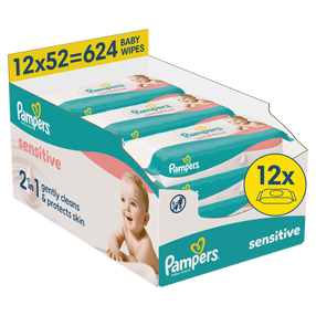 Puhastuslapid beebidele Pampers Sensitive, 624 tk